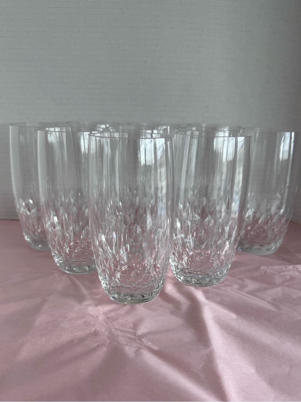 VTG Cristal D’Arques -Durand "Capella" Set of 10 High Ball Crystal Glasses